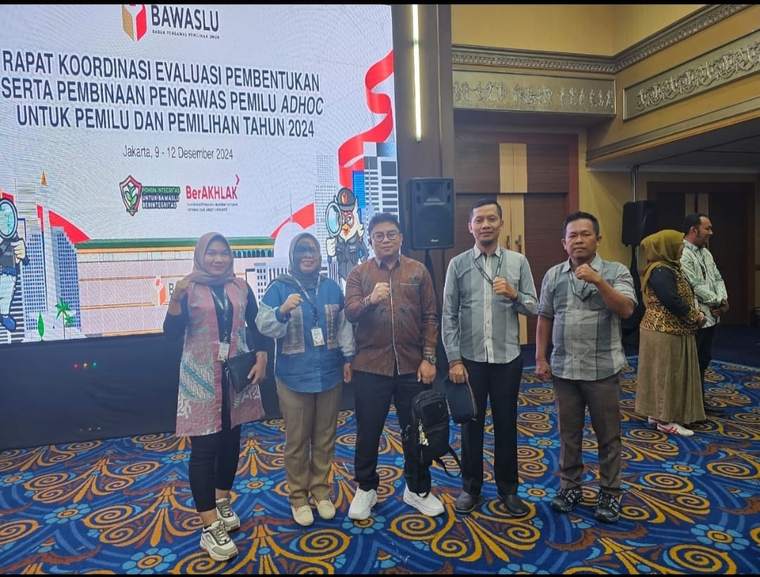 Bawaslu PALI Hadiri Rakor Evaluasi Pengawas Ad Hoc, Komitmen Tingkatkan Kualitas SDM
