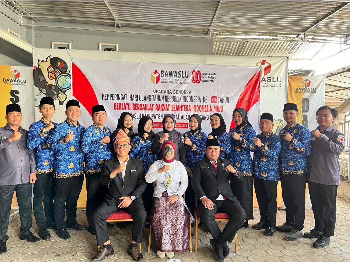 Bawaslu Kabupaten PALI Gelar Upacara RI Ke - 80 Tahun 