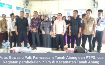 Ini Yang disampaikan Ketua Bawaslu PALI Saat Pembekalan PTPS Se-Kecamatan Tanah Abang