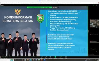 Bawaslu PALI Hadiri Sosialisasi E-Monev oleh Komisi Informasi Provinsi Sumatera Selatan 